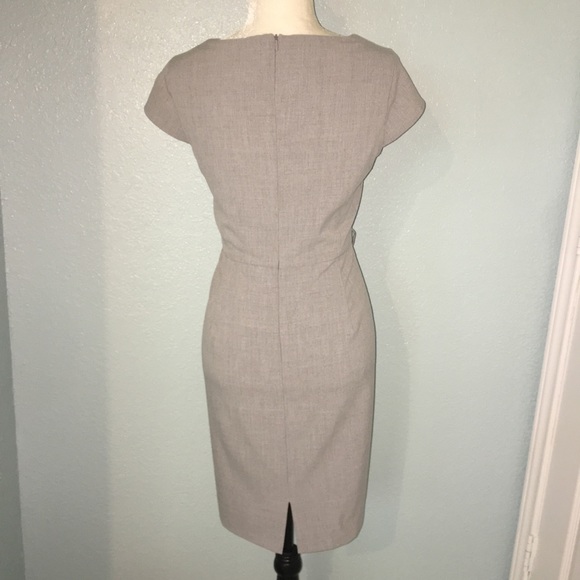 Calvin Klein Gray Sheath Dress Cowl Neckline 12P - Picture 4 of 5